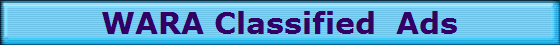 WARA Classified  Ads